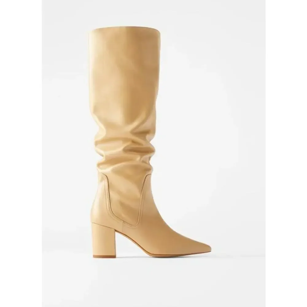 Zara leather knee
